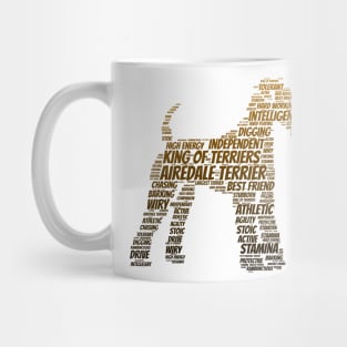 Airedale Terrier Word Art Design Mug